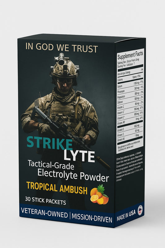 StrikeLyte – Tactical-Grade Electrolyte Powder | Tropical Ambush (30 Stick Packs)